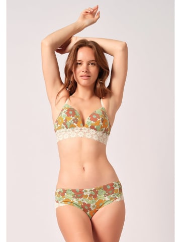 Skiny Bügelloser BH in Hellgrün/ Orange/ Creme