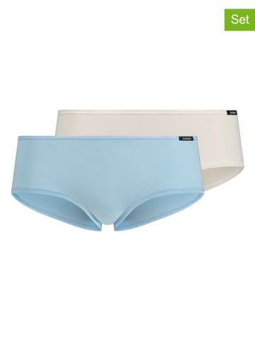 Skiny 2er-Set: Pantys in Hellblau/ Weiß