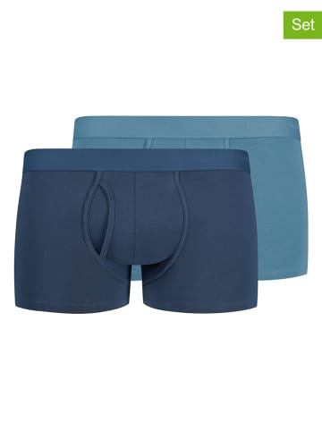 Skiny 2-delige set: boxershorts donkerblauw/lichtblauw