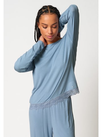 Skiny Pyjamatop lichtblauw