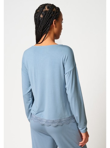 Skiny Koszulka piżamowa w kolorze błękitnym