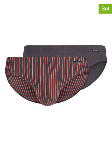 Skiny 2-delige set: slips rood/donkerblauw