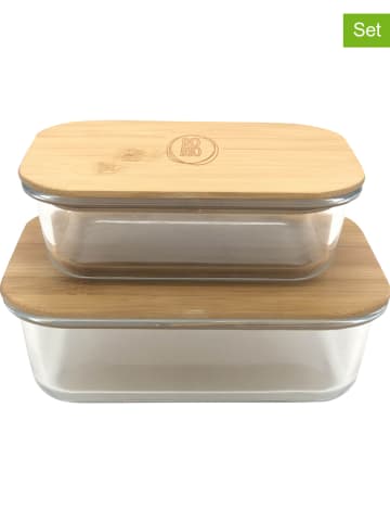 Ard'time 2er-Set: Vorratsbehälter "Bobio" in Natur