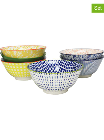 Ard'time 6-delige set: kommen "Sabae" meerkleurig - 550 ml