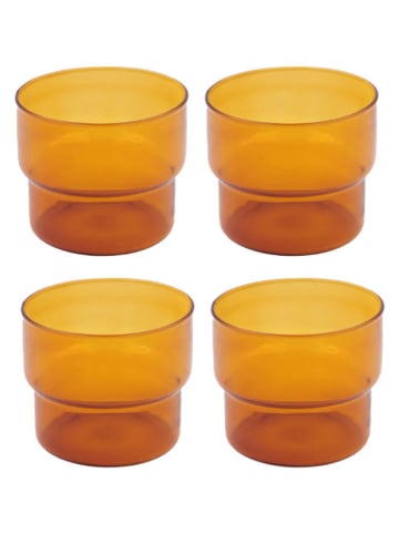 Ard'time 4er-Set: Gläser "Ambre" in Orange - 280 ml