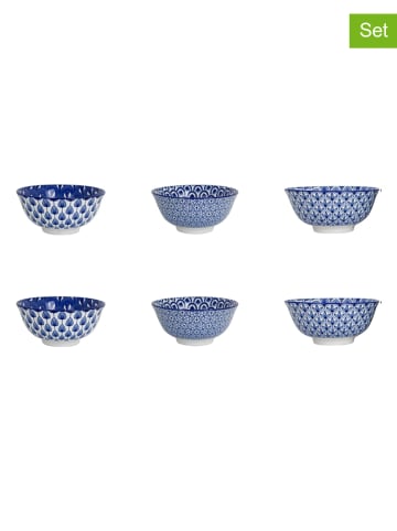 Ard'time 6-delige set: kommen "Azuli" blauw - Ø 11 cm