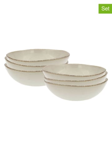 Ard'time 6er-Set: Suppenteller "Coton" in Creme - Ø 19 cm