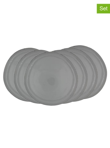 Ard'time 6-delige set: dessertborden "Galet" grijs - Ø 20,3 cm