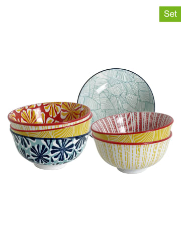 Ard'time 6-delige set: kommen "Hilo" meerkleurig - Ø 11 cm