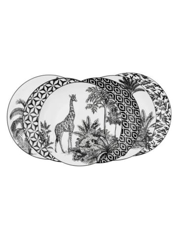 Ard'time 18-delig combiservies "Savana" zwart/wit