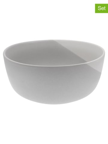 Ard'time 6-delige set: saladeschalen "Terre de Sienne" grijs/wit - Ø 24 cm