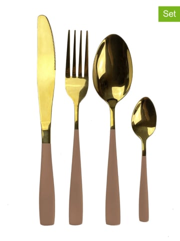 Ard'time 24-delige bestekset "Yokote" goudkleurig/beige