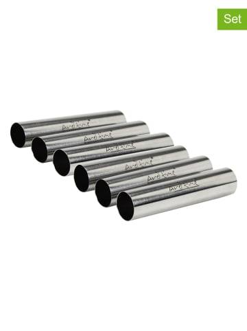 Ard'time 6-delige set: roestvrijstalen cannolivormen - (L)10 cm