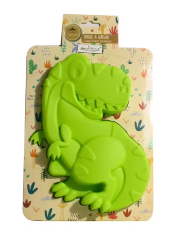 Ard'time Siliconen bakvorm "Dinosaure" groen - (B)15 x (H)24,5 x (D)4,5 cm
