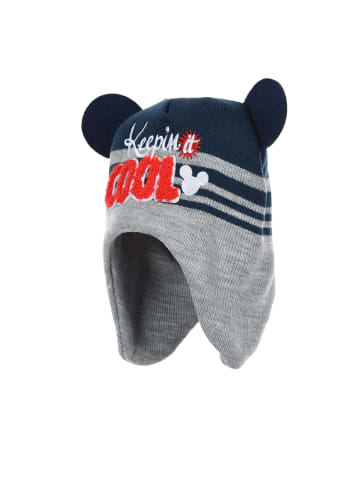 Disney Mickey Mouse Mütze "Mickey Mouse" in Grau/ Dunkelblau
