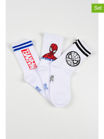Spiderman Skarpety (3 pary) "Spider-Man" w kolorze białym