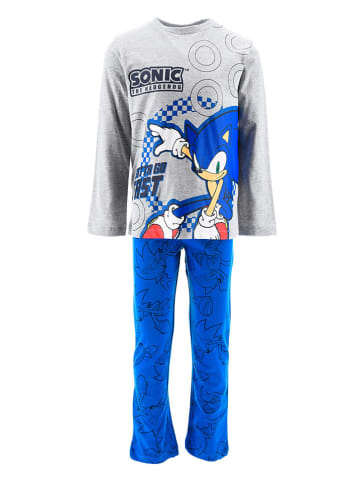 Sonic Pyjama "Sonic" in Grau/ Blau