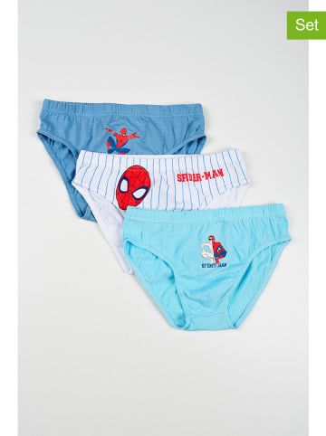 Spiderman 3-delige set: slips "Spiderman" blauw/wit/lichtblauw