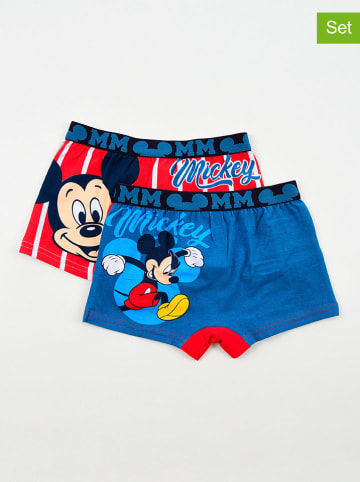 Disney Mickey Mouse Bokserki (2 pary) "Myszka Miki" w kolorze czerwono-niebieskim