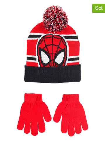 Spiderman 2tlg. Set: Mütze & Handschuhe "Spiderman" in Rot