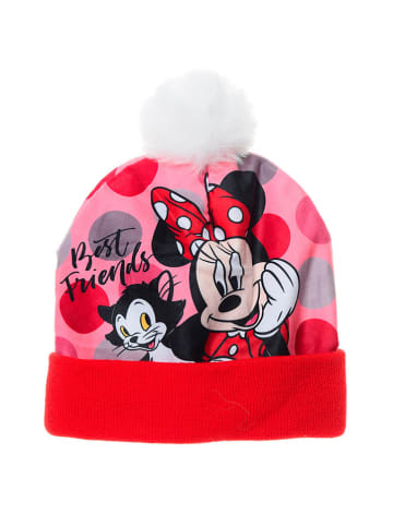 Disney Minnie Mouse Czapka "Minnie" w kolorze jasnoróżowo-czerwonym