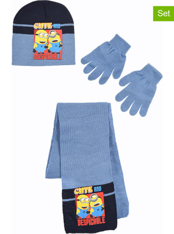 Minions 3-częściowy zestaw "Minionki" w kolorze błękitno-granatowym