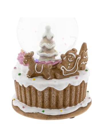 Hollybell Kula śnieżna LED w kolorze jasnobrązowym - wys. 11,2 x Ø 9 cm