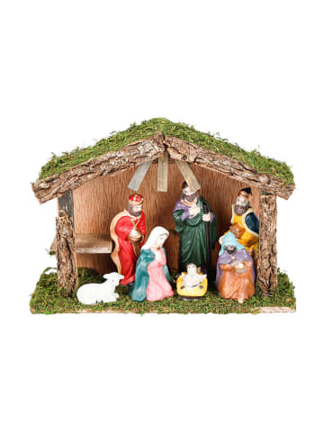 Hollybell Deco-object "Christmas Crib'' meerkleurig - (B)30 x (H)21 x (D)10 cm