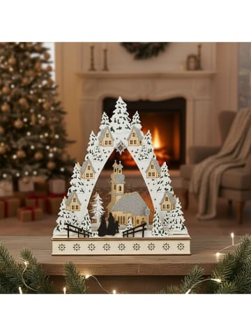 Profiline LED-Dekoleuchte "Weihnachtsstadt" in Warmweiß - (B)30 x (H)33 x (T)7 cm