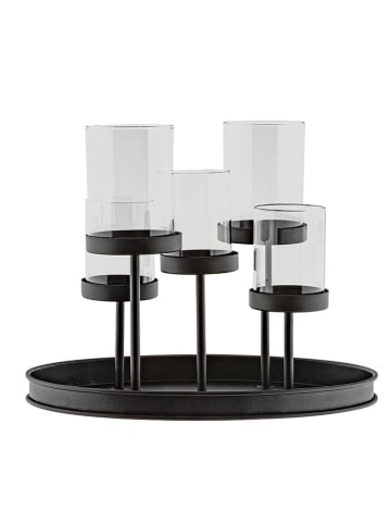 Nordheim Świecznik w kolorze czarnym - 25 x 20 x 15 cm