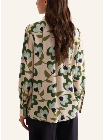 Seidensticker Bluse in Creme/ Grün/ Blau