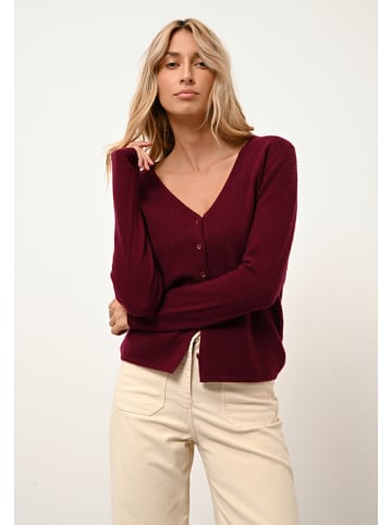 Just Cashmere Kaschmir-Cardigan "Norma" in Bordeaux