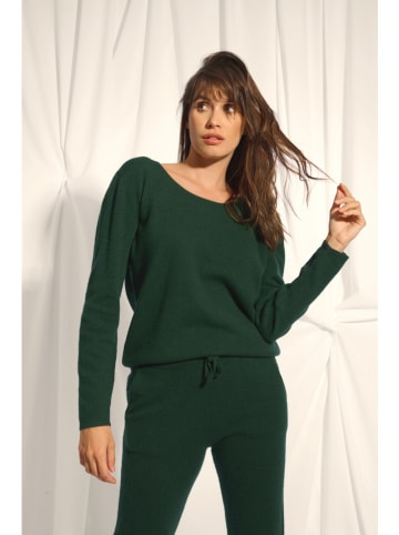 Just Cashmere Kasjmieren trui donkergroen