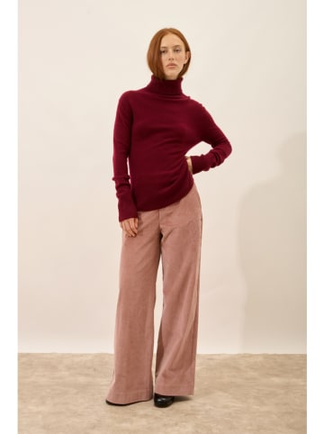 Just Cashmere Kaschmir-Rollkragenpullover "Lexie" in Bordeaux