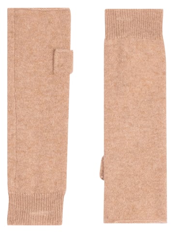 Just Cashmere Kasjmieren armstulpen "Zoe" lichtbruin