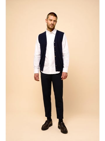 Just Cashmere Kasjmieren gilet "Lana" donkerblauw