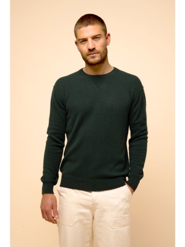 Just Cashmere Kasjmieren trui "Noe" donkergroen