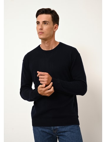 Just Cashmere Kasjmieren trui "Noe" donkerblauw