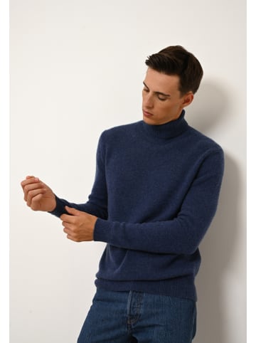 Just Cashmere Kaschmir-Rollkragenpullover "Sacha" in Dunkelblau