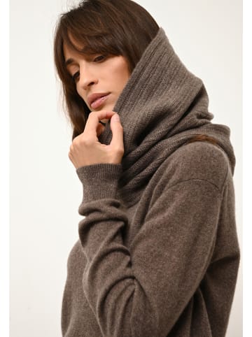 Just Cashmere Kasjmieren loopsjaal "Hutton" donkerbruin