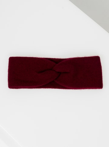 Just Cashmere Kaszmirowa opaska "Namad" w kolorze bordowym