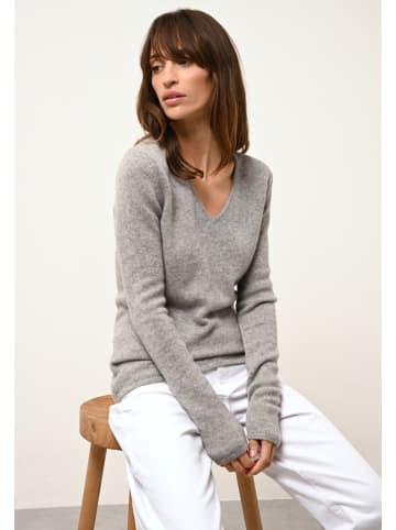 Just Cashmere Kaszmirowy sweter "Abby" w kolorze szarym