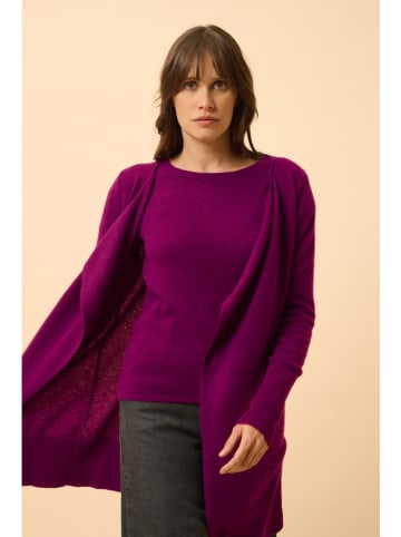 Just Cashmere Kasjmieren vest "Brooke" paars