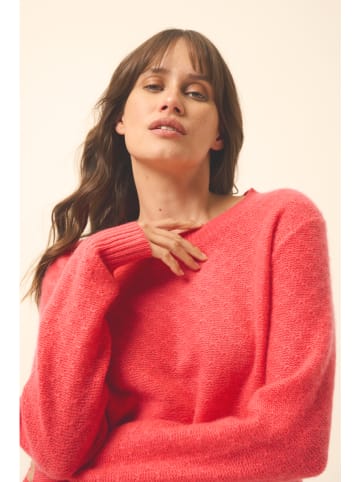 Just Cashmere Kasjmieren trui "Cetan" koraalrood