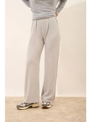 Just Cashmere Kaschmir-Hose "Daphne" in Hellgrau