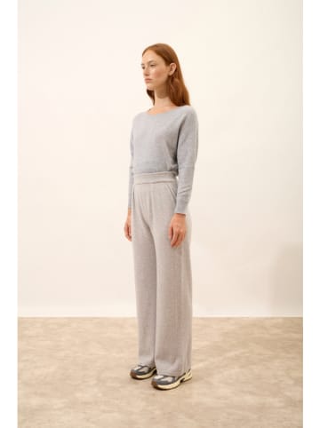 Just Cashmere Kasjmieren broek "Daphne" lichtgrijs