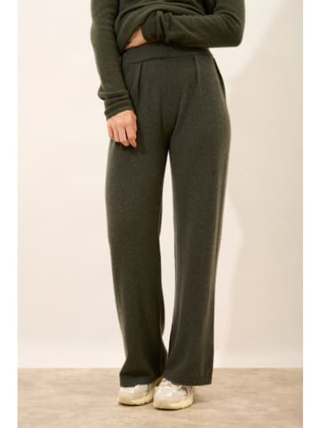 Just Cashmere Kaschmir-Hose "Daphne" in Dunkelgrün