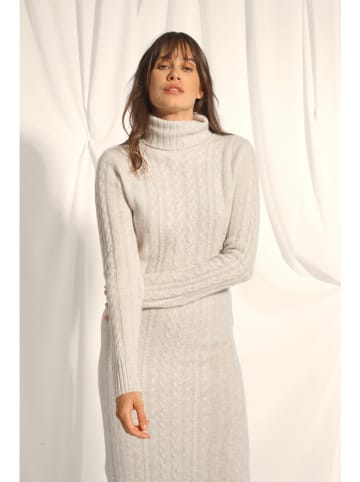 Just Cashmere Kaschmir-Kleid "Dolkar" in Weiß