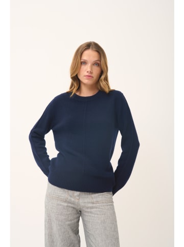 Just Cashmere Kasjmieren trui "Emma" donkerblauw