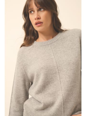 Just Cashmere Kasjmieren trui "Emma" lichtgrijs